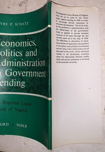 SIGNED, SCHATZ, ECONOMICS, GOVERNMENT LENDING, REGIONAL LOAN BOARDS OF NIGERIA - Picture 4 of 12