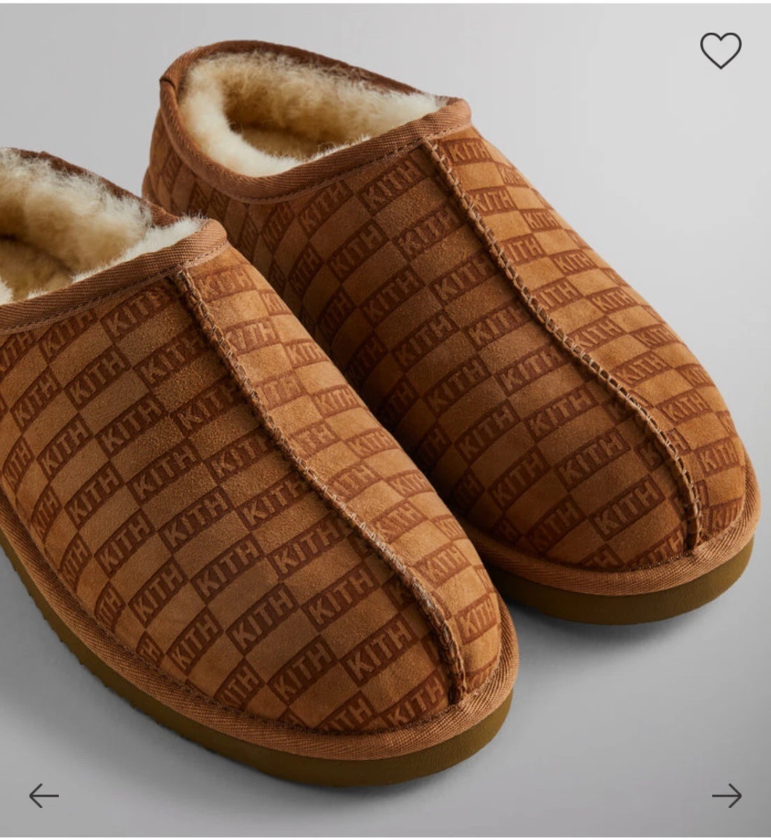 Kithmas Monogram Shearling Loft Slippers Size 45 11 Men s Brand New