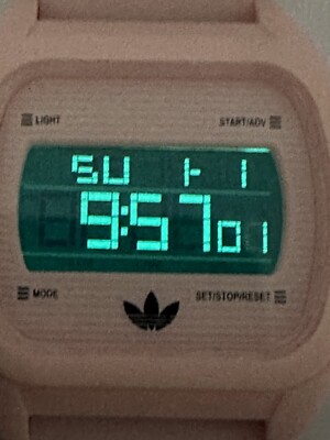 Adidas Pink ADH2731 661302 Digital Watch New Battery Rare 40MM 8