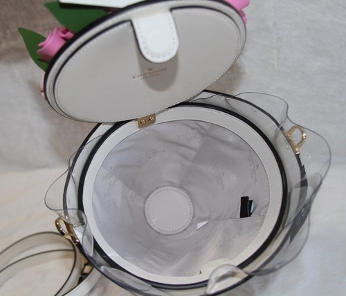๐ธ Kate Spade Flora 3D Flower Roses Bouquet Leather Crossbody Polka Dot Bag NWT - Picture 7 of 13