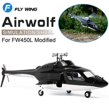Fly Wing FW450L Airwolf Helicopter Fuselage Shell  V2 V2.5 V3 6CH H1 Simulation