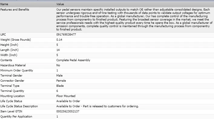 Sensor de pedal acelerador ESTÁNDAR para Chevrolet Malibu 2004-2012 Foto 4 de 4