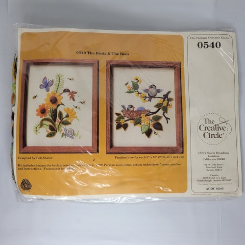 Creative Circle Canvas cross stitch needle point 0205 VTG Flowers Floral