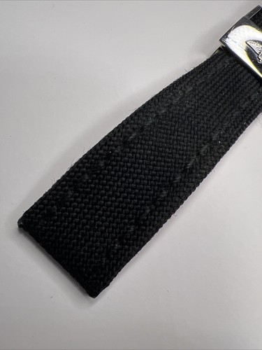 Authentic Breitling 22mm x 20mm Black Fabric 101W Strap & A20D.1 Deployant Clasp - Picture 2 of 16