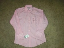 VAN HEUSEN red pattern fitted Dress Shirt 15.5 x 32/33 NEW with TAGS