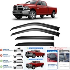 Window Visors Rain Guards 2009-2018 Ram 1500 Crew/Mega Cab 2010-2025 Ram 2500