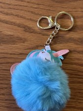Unicorn Purse Backpack Charm Keychain Key Chain Pom Pom