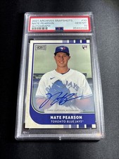 2021 Topps Archives Nate Pearson Snapshots Autograph PSA 10 Blue Jays