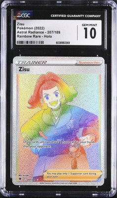 zisu pokemon card value Pokemon TCG Zisu 189/189 Full Art Ultra Rare Astral Radiance Trainer