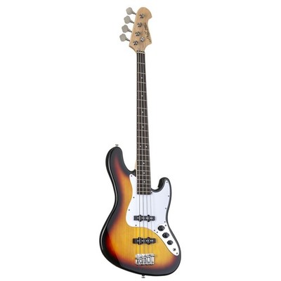J&D E-Bass 4-Saiten Bass Gitarre Linde Korpus 2 Single Coil Tonabnehmer Passiv