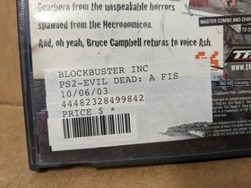 Evil Dead: A Fistful of Boomstick Sony PlayStation 2 PS2 CIB Blockbuster Rental