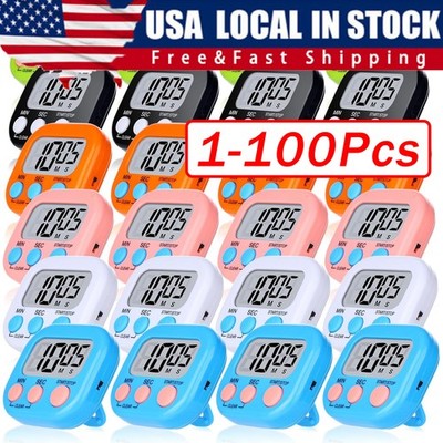 Large LCD Digital Kitchen Cooking Timer Count Down Up Clock Loud Alarm Magnetic