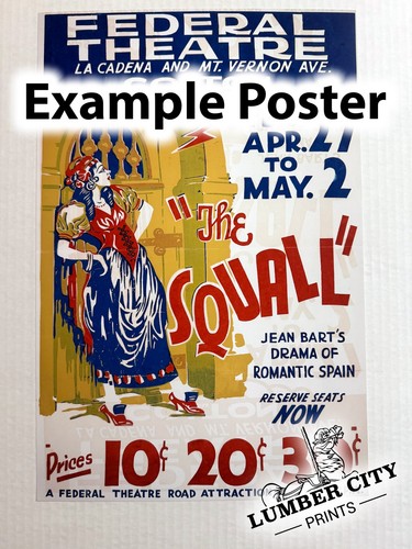 Life's A Villain 1934 Federal Theatre Project Poster Print Wall Art Retro - Picture 5 of 6