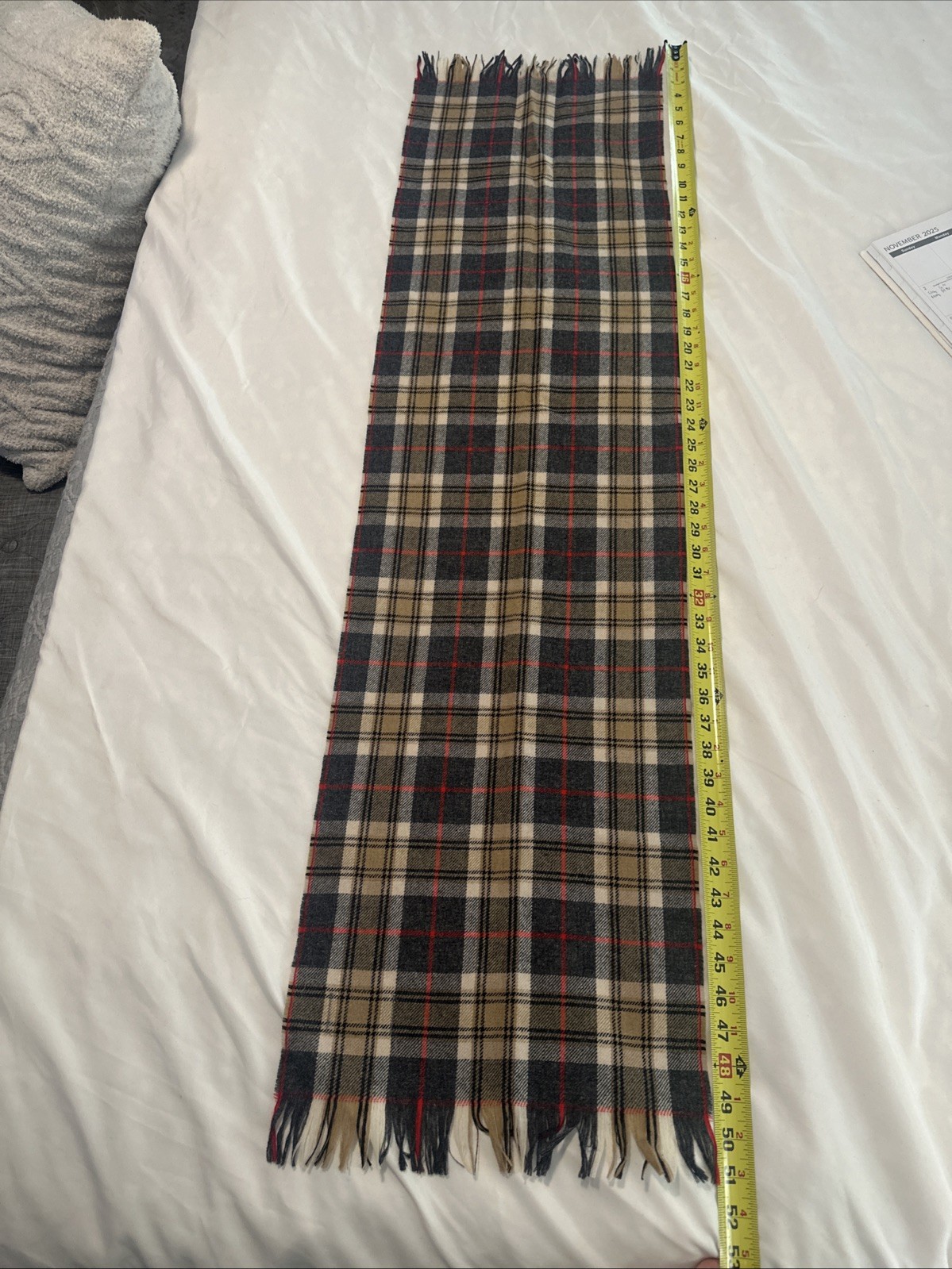 pendleton woolen mills vintage rectangle scarf bl… - image 3