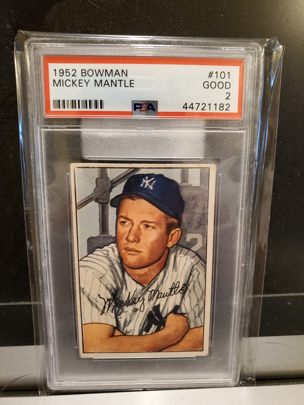 1952 Bowman #101 Mickey Mantle - PSA 2