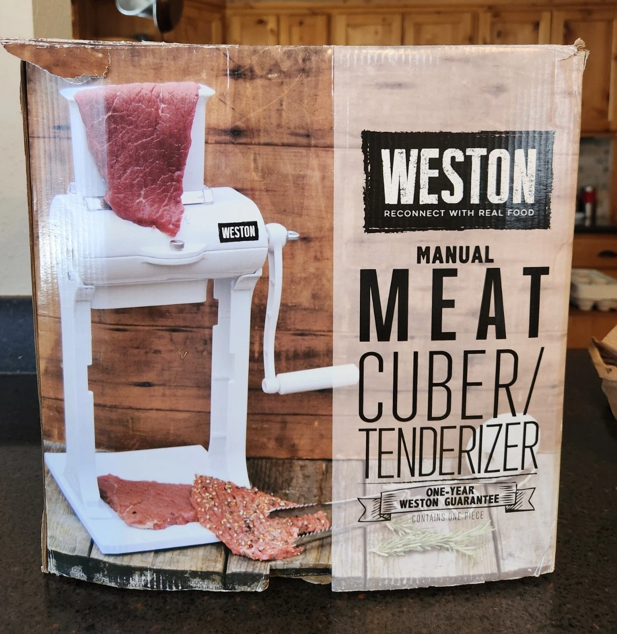 Meat Tenderizer/Cuber Hand Crank Stainless Roller Blades Counter Top Clamps
Opens in a new window or