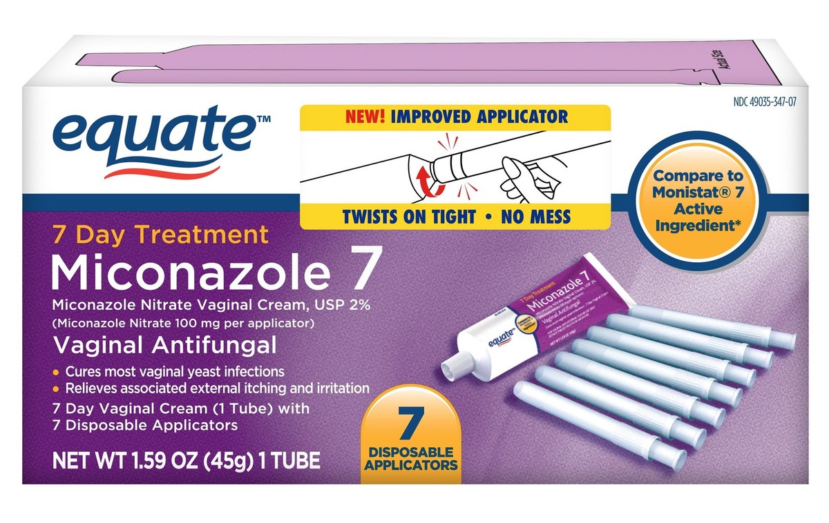 Equate Miconazole Vaginal Yeast Antifungal Cream, 7-Day Treatment, 1.59 oz  | eBay