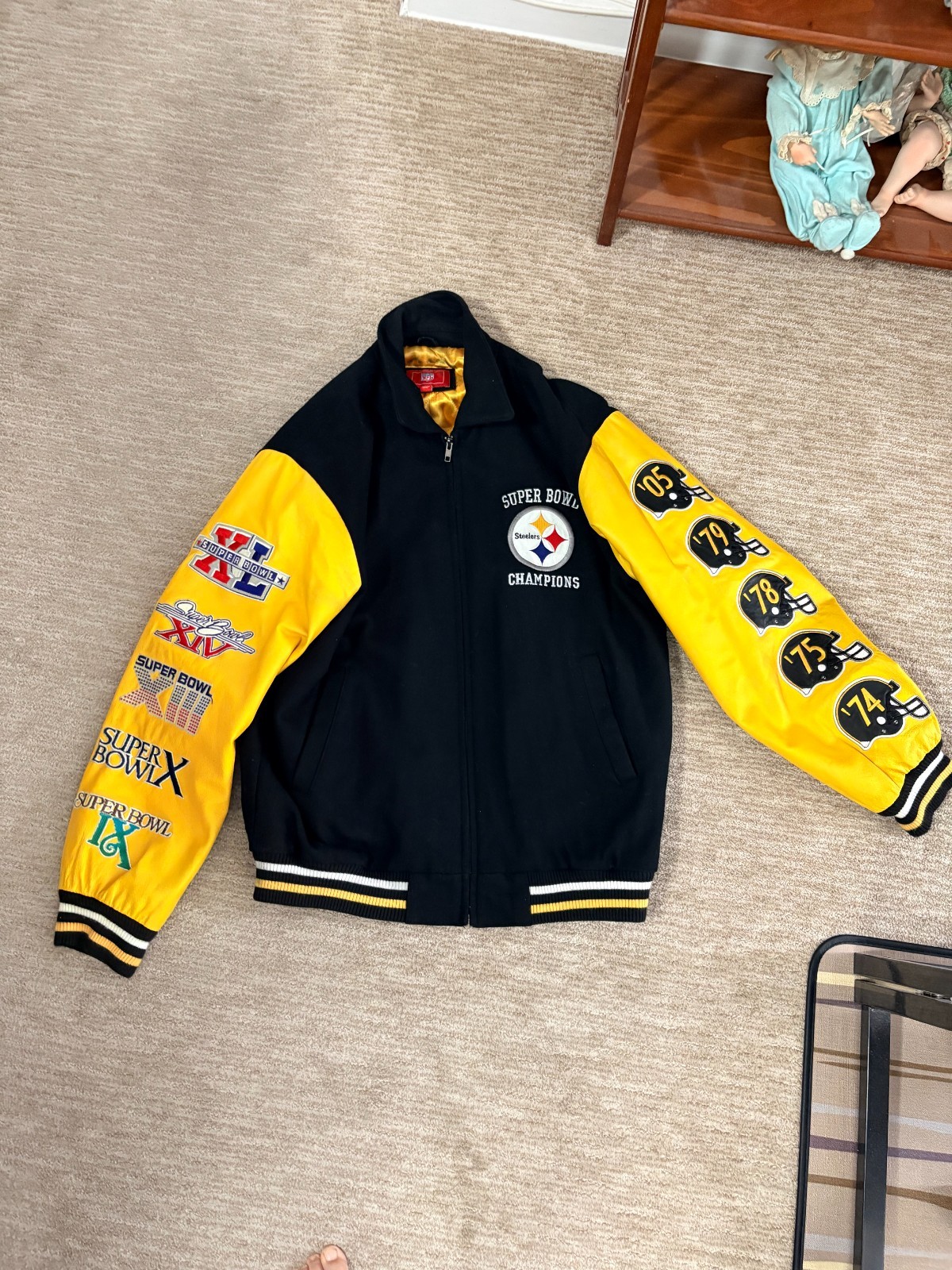 NFL Pittsburgh Steelers Super Bowl Champions Varsity Jacket