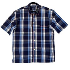 Polo Ralph Lauren Mens Pajama Shirt XL Plaid Cotton Sleepwear Deadstock NWT