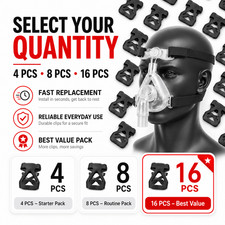 4/8/16 PCS CPAP Mask Headgear Strap Set ResMed Mirage Philips Respironics Holder