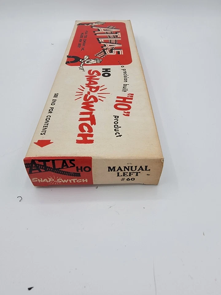 NOS Vintage 1960s ATLAS Tool Company HO Scale Manual Left Snap Switch #60 - Image 2 of 3