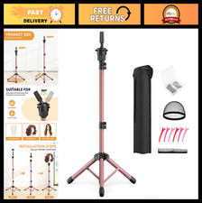 Adjustable 50" Wig Head Stand Tripod - Anti-Slip Base for Styling Display