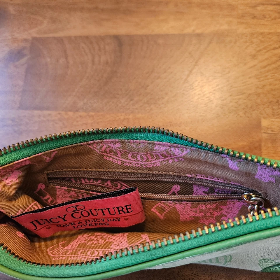 Vintage Rare Green Beige Juicy Couture Purse Handbag Mini Bag Y2k - Image 4 of 4