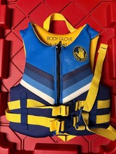 Body Glove Child Life Vest Jacket PFD Level 70 Buoyancy Aid 33-55 lb Blue Yellow