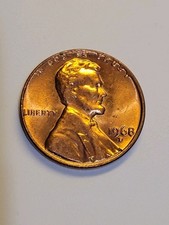 1968-D Lincoln Cent D/D Error Uncirculated BU RED Rim Lincoln Memorial
