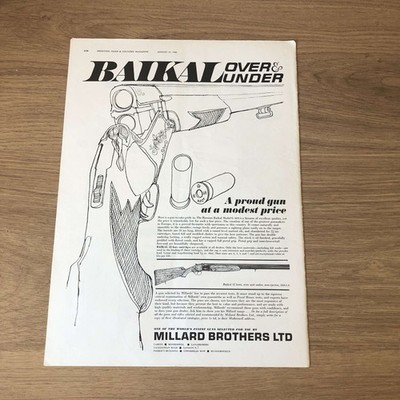 GUNS06 MAGAZINWERBUNG 12X9 BAIKAL OVER & UNDER - MODELL G604