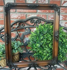 Vintage Decorative Wooden Picture Frame; Walnut W/Ornate Victorian Design