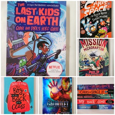 Bundle of 5 Books for boys age 8-12 inc The Last Kids on Earth & Cakes in Space!