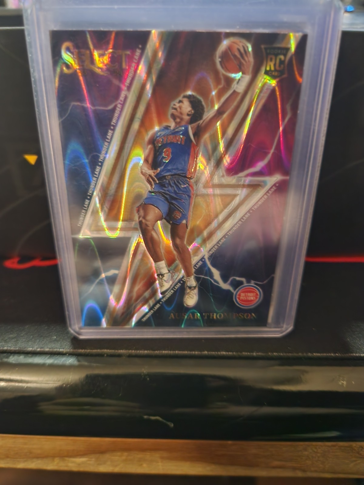 2023-24 Panini Select Ausar Thompson Rookie #9 Thunder Lane Tectonic Pistons