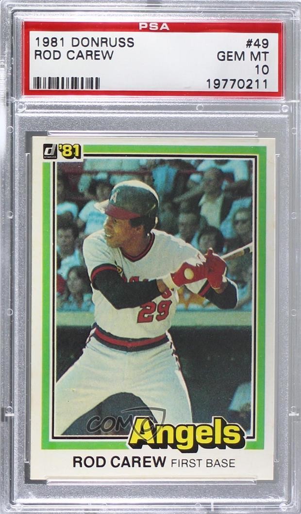 1981 Donruss Rod Carew #49 PSA 10 GEM MT HOF