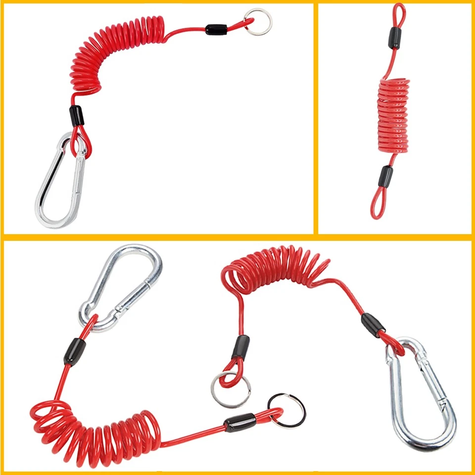 Cables de seguridad con cable en espiral de 6' para remolque Breakaway para autocaravana para emergencia nuevos Foto 3 de 4