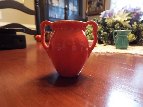 Vintage Stangl 1930s Mini-Vase #2014 TANGERINE 2 3/4" HIGH[ RARE]