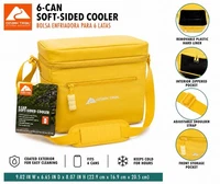 6-Can Soft-Sided Cooler with Removable Hard Liner, Green