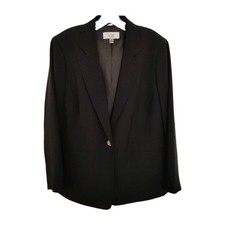 Le Suit Women s Black Business Professional Blazer Single Button Closure Sz 14W