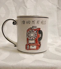 Spectrum Designz You Had Me at Hello Red Rotary Phone Mug 2017 Coffee Cup 12oz