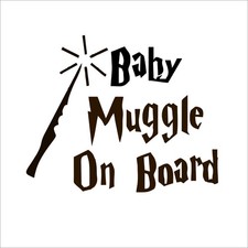 Baby Muggle on Board Car Window Vinyl Custom Sticker Decal | vinyl car decals