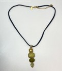 Lia Sophia Two Tone Yellow Green Rhinestone Pendant & Blue Beads Necklaces 34.4g — photo 5