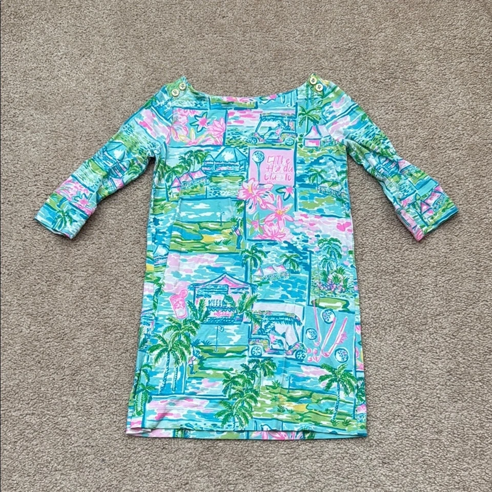 Lilly Pulitzer Mini Sophie 3/4 Sleeve Honda Classic Golf Dress Girls Small - Image 2 of 4