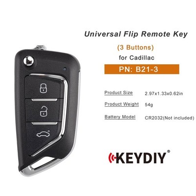 10PCS KEYDIY KD B21-3 Universal Flip Remote Key Knife for Cadillac Type