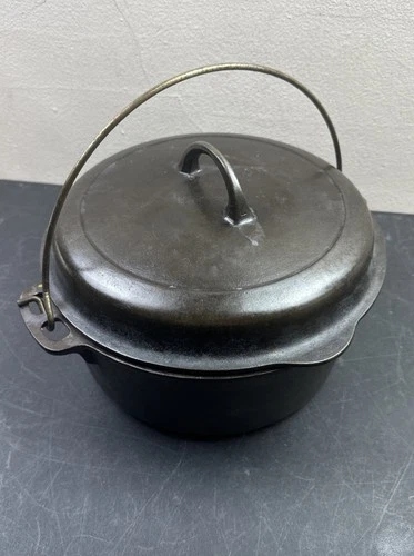 Vintage Antique Cast Iron Dutch Oven #8 Dutch Oven With Griswold Lid