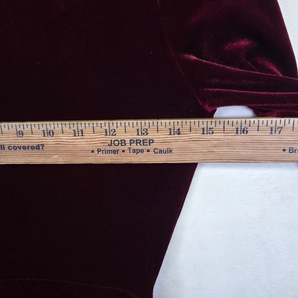 Maxi Vestido Whimsigoth Terciopelo Mujer XS Borgoña Elegante Noche Formal Fecha Noche Foto 4 de 4