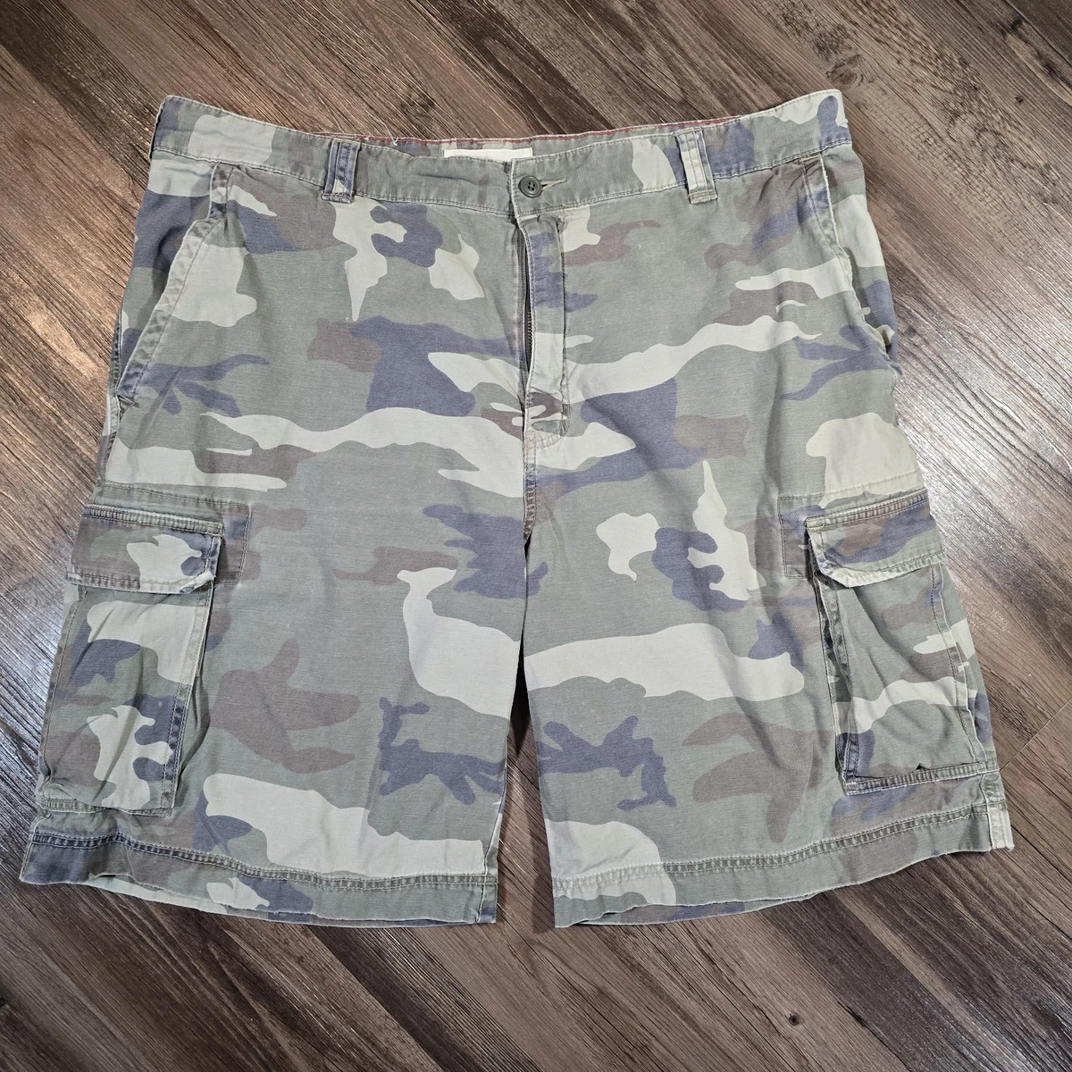 Pantalones Cortos Carga Cargo Supply Verde Camuflaje Para Hombre Talla 42 Bosque Estilo Militar...