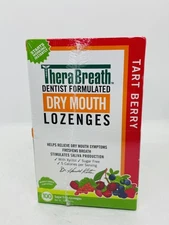 2x TheraBreath Dry Mouth Lozenges with Zinc, 100 Lozenges, 100 Count Tart Berry