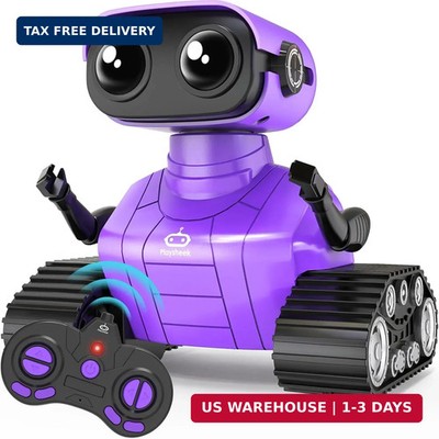 Playsheek Rechargeable Emo Robot with Auto-Demonstration - Remote Control Smart