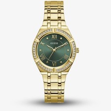 Montre Guess Cosmo pour femme ton or et cristal vert GW0033L8
