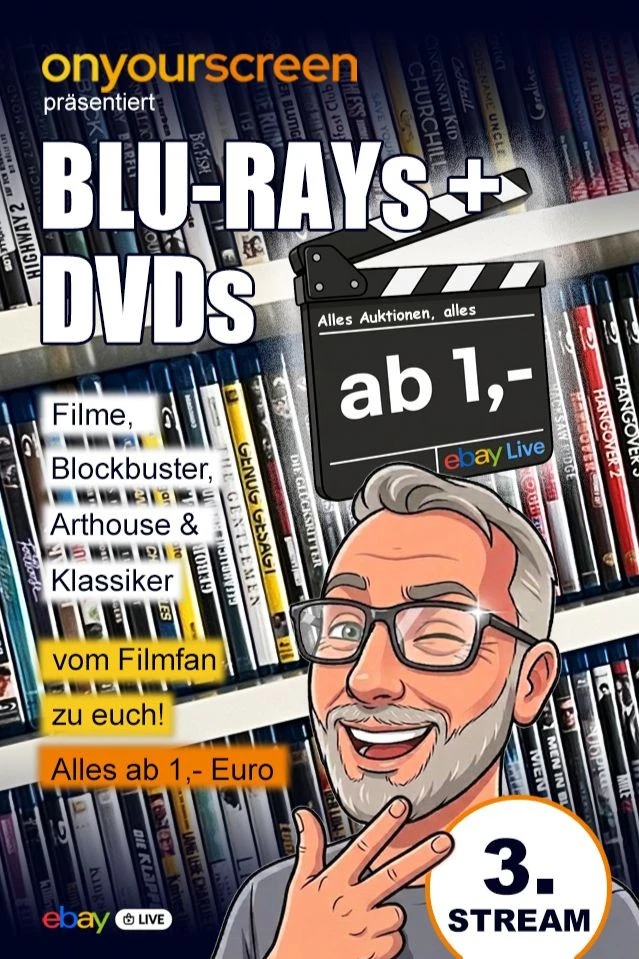Blu-rays und DVD's  alles ab 1,- präsentiert von Onyourscreen